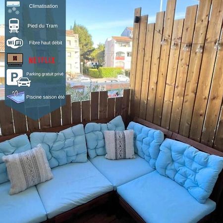 Joli T2/ Tram/ Clim/ Parking/ Wifi/ Piscine Apartman Montpellier Kültér fotó