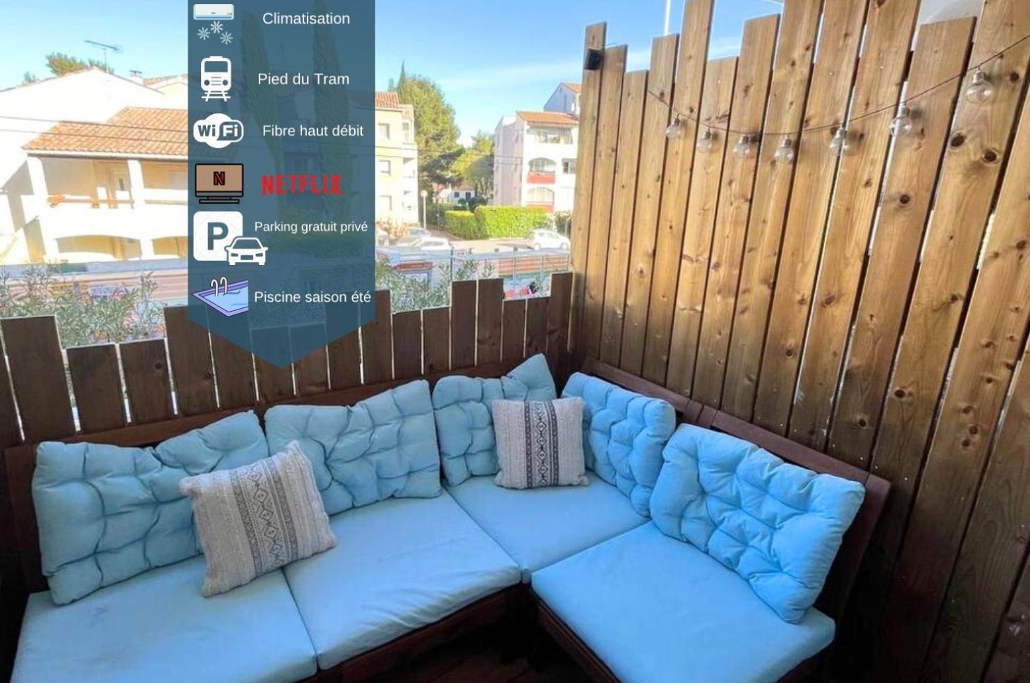 Joli T2/ Tram/ Clim/ Parking/ Wifi/ Piscine Apartman Montpellier Kültér fotó